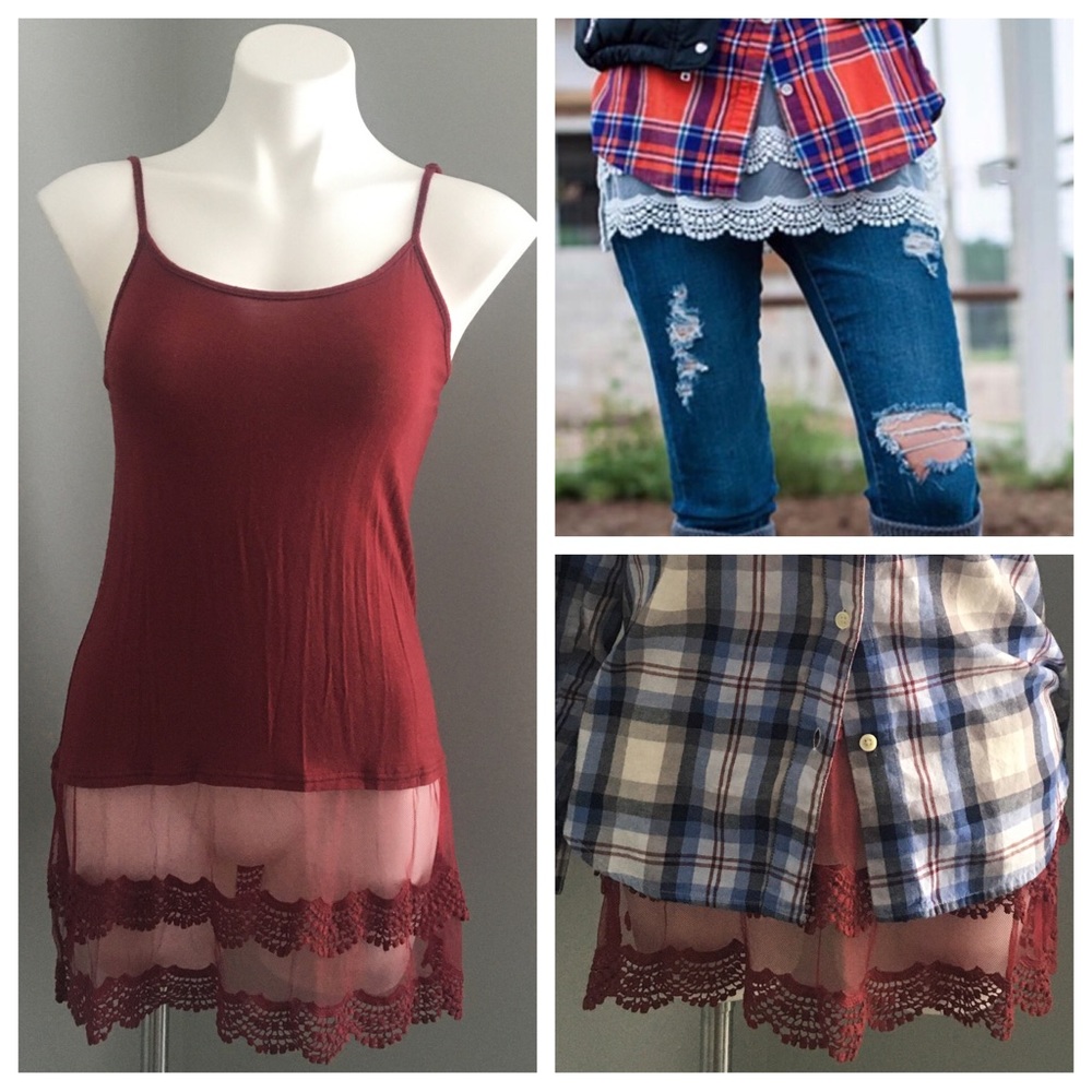 Grace & Lace | Scallop Lace Top Extender layering cami tank top